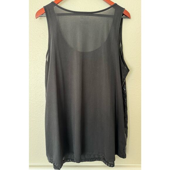Lane Bryant Black Sequin Sleeveless Blouse‎ Size 22/24 - Picture 2 of 3